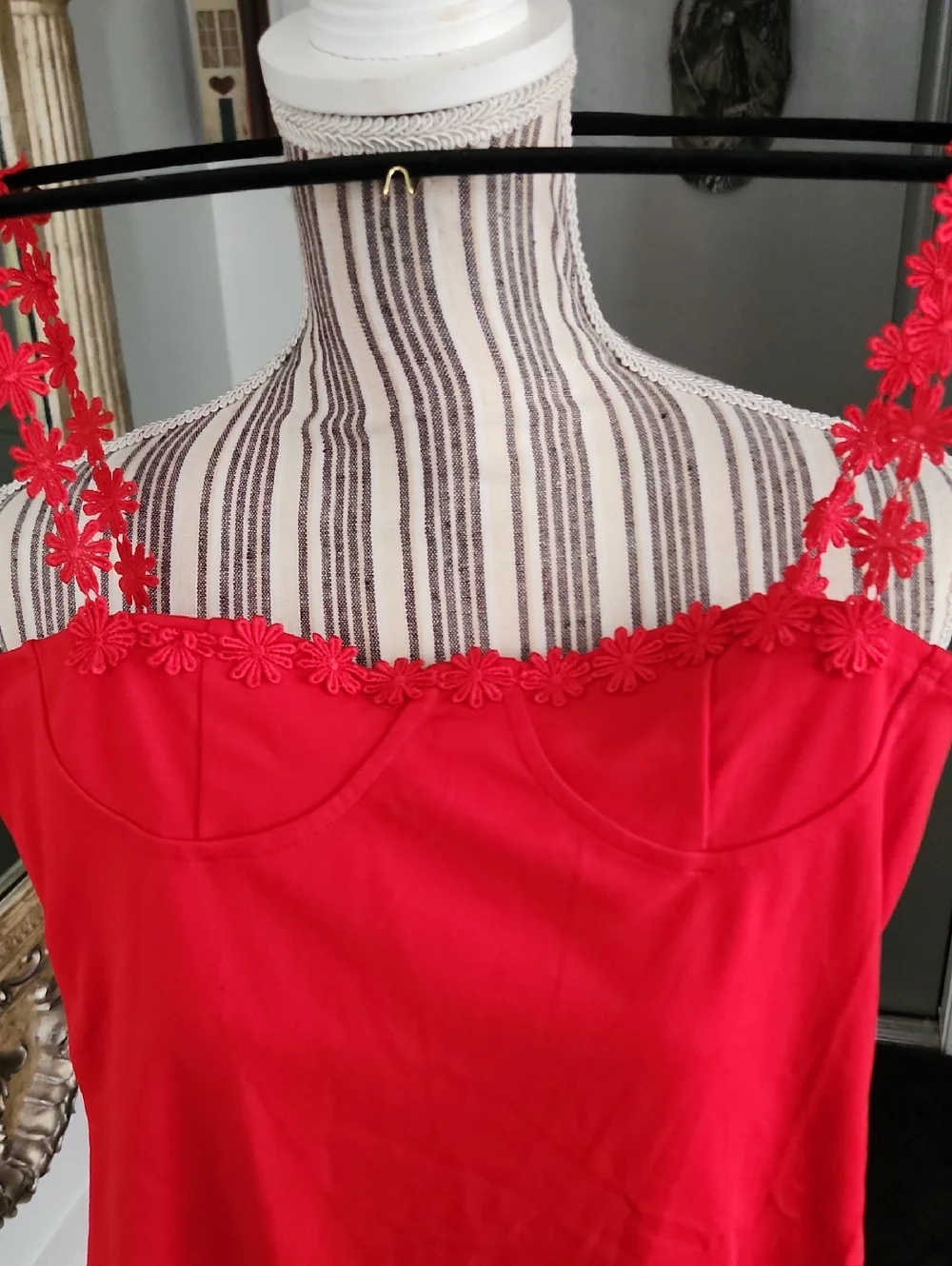 Commense Red Floral Strap Mini Dress - Picture 7 of 10